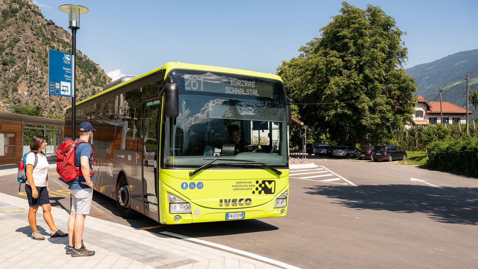 Bus with tourists
