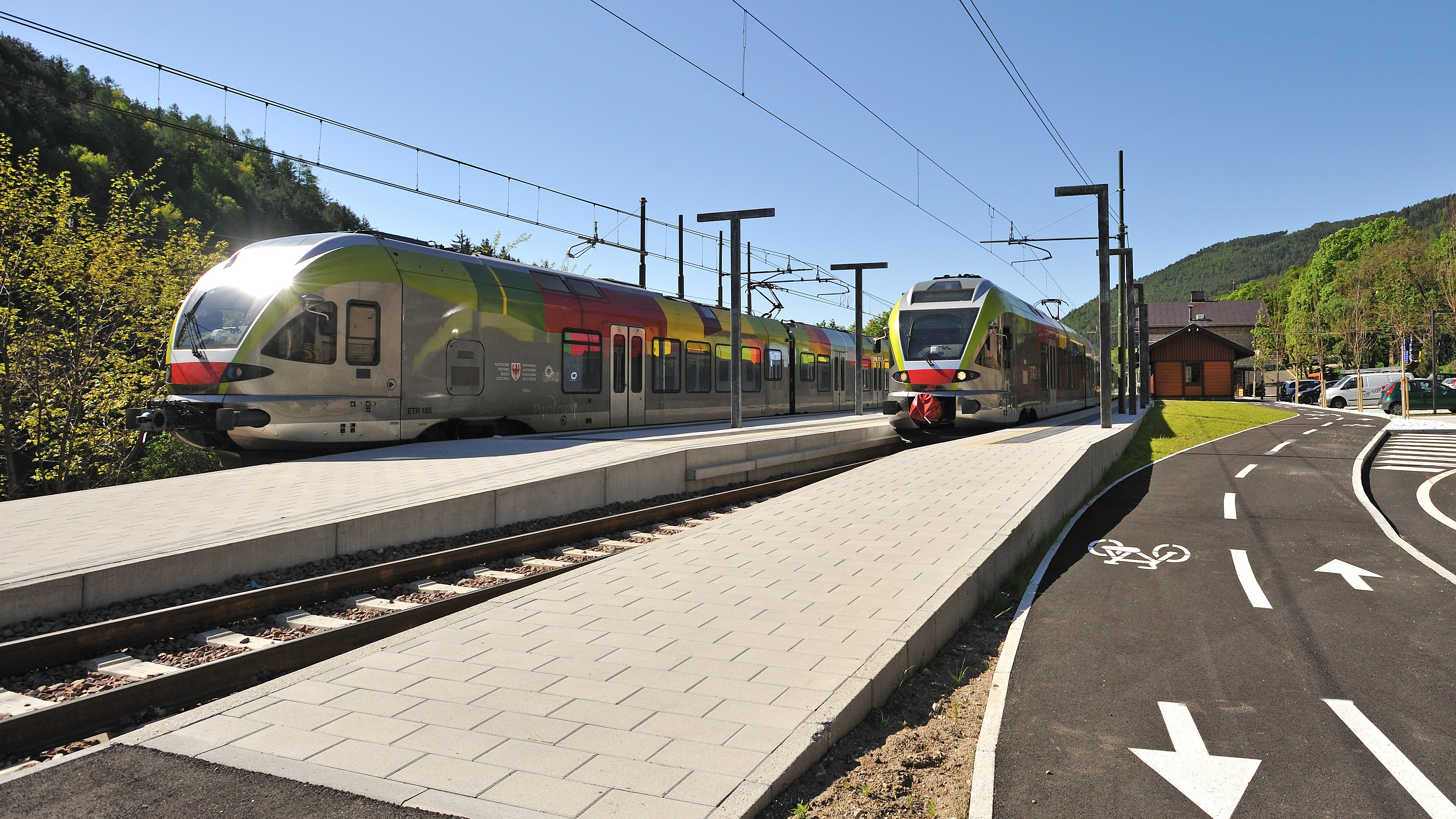 The train in Pusteria/Pustertal valley